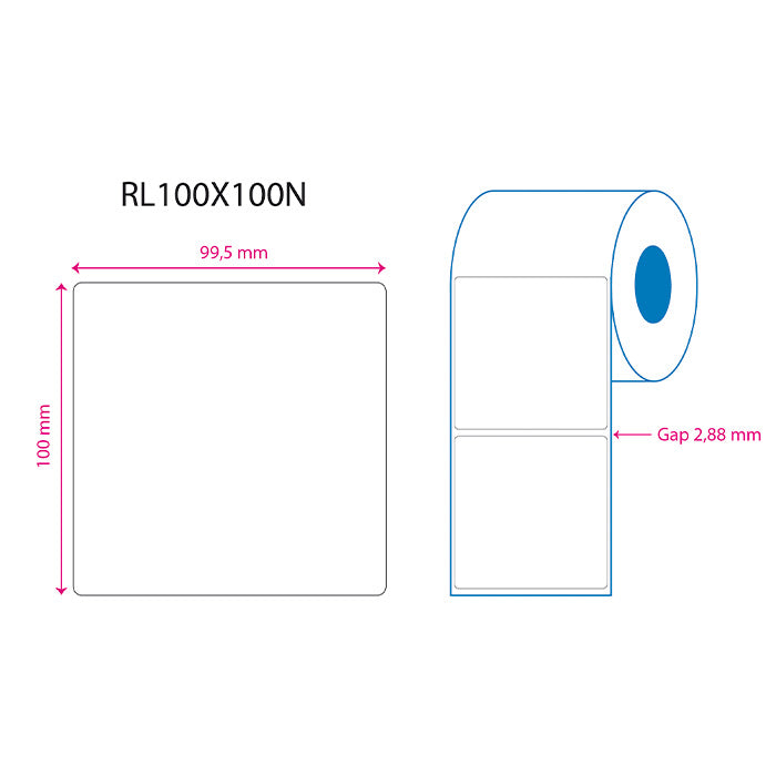 Etiquetas Estándar de Papel Blanco Mate adhesivo permanente para Impresoras de Sobremesa