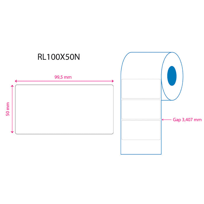 Etiquetas Estándar de Papel Blanco Mate adhesivo permanente para Impresoras de Sobremesa