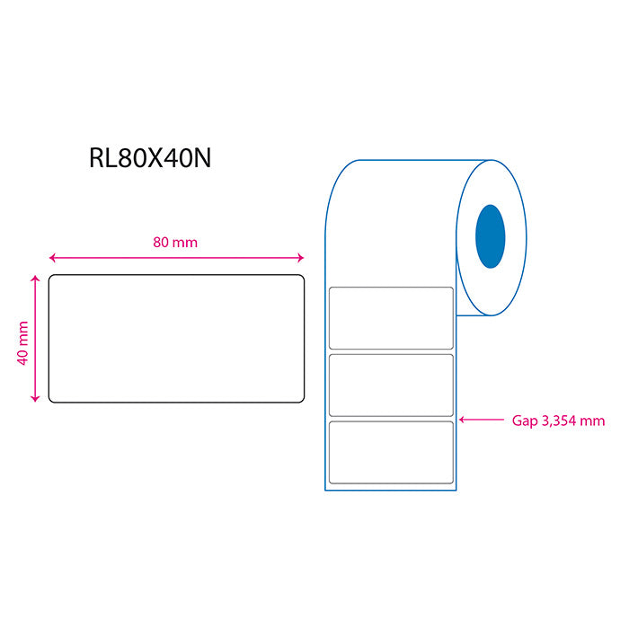 Etiquetas Estándar de Papel Blanco Mate adhesivo permanente para Impresoras Industriales
